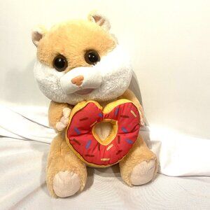 peek a boo toys stuffed animal plush toy gerbil with donut heart